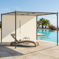 Pergola de Jardin 3x3 m Toit Rétractable Anthracite — Auvent Coulissant - photo 2