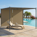 Pergola de Jardin 3x3 m Toit Rétractable Anthracite — Auvent Coulissant - photo 3