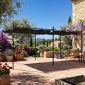 Pergola Aluminium Toit Rétractable 589 x 292 cm — Anti-UV Crème - photo 3