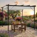 Pergola Acier 3x3 m Toit Rétractable 180 g/m² — Anti-UV & Pluie - photo 3