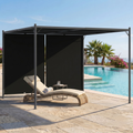 Pergola de Jardin 3x3 m Toit Rétractable Anthracite — Auvent Coulissant - photo 1