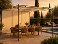 Belvédère de Jardin 4x3 m avec Rideau Latéral — Toit Ouvrant Acier - photo 1