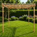 Pergola Bambou Naturel 170 x 170 cm — Support Plantes Grimpantes - photo 2