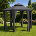 Gazebo de Jardin Acier avec Parois — Belvédère Fermé, Intimité - photo 1