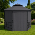 Gazebo de Jardin Acier avec Parois — Belvédère Fermé, Intimité - photo 5