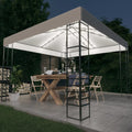 Chapiteau de Jardin LED Solaire 3x3 m Blanc — vue principale