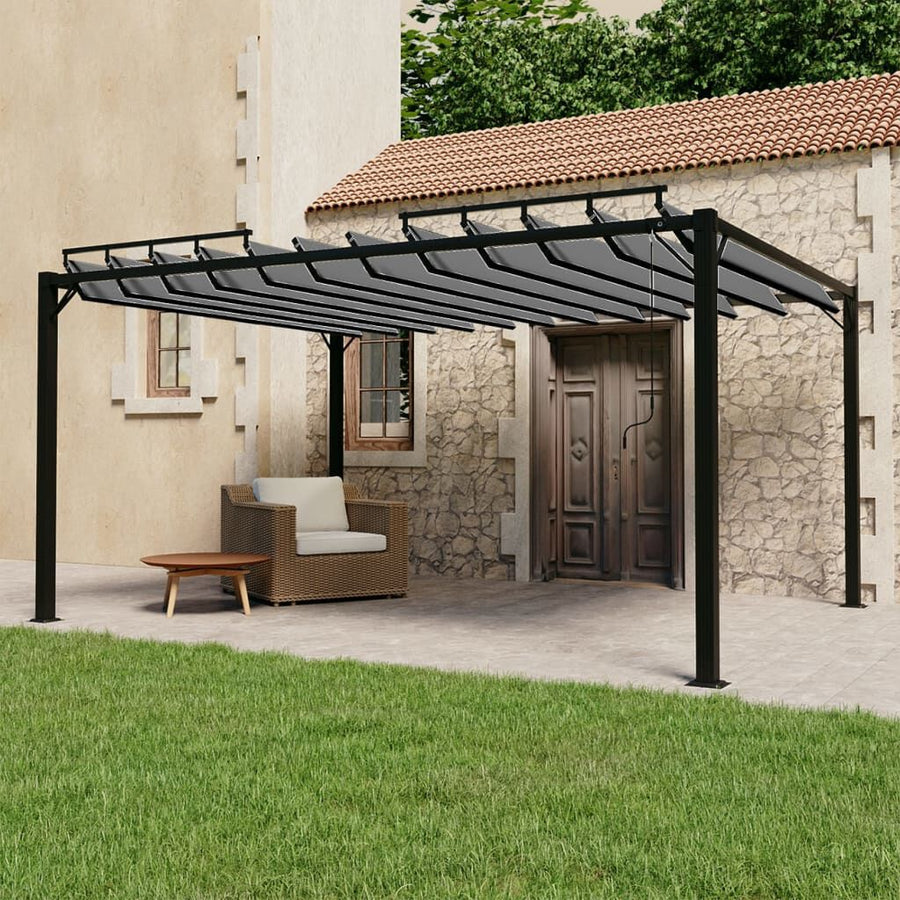 Tonnelle Aluminium Toit à Persiennes Orientables — Réglable Soleil & Ombre