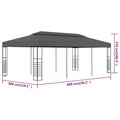 Tonnelle 3x6m - assemblage et dimensions