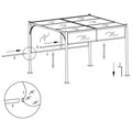 Pergola 3x3 anthracite - detail toile PA