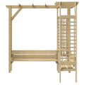Pergola d'Angle en Bois avec Banc Intégré — Pin Traité 190 cm - photo 1