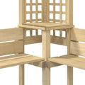 Pergola d'Angle en Bois avec Banc Intégré — Pin Traité 190 cm - photo 2