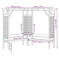 Pergola d'Angle en Bois avec Banc Intégré — Pin Traité 190 cm - photo 3